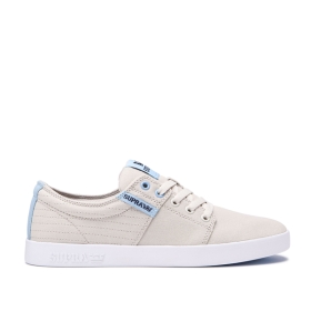 Mens Supra Low Top Shoes STACKS II Bone Stitch/white | AU-28880